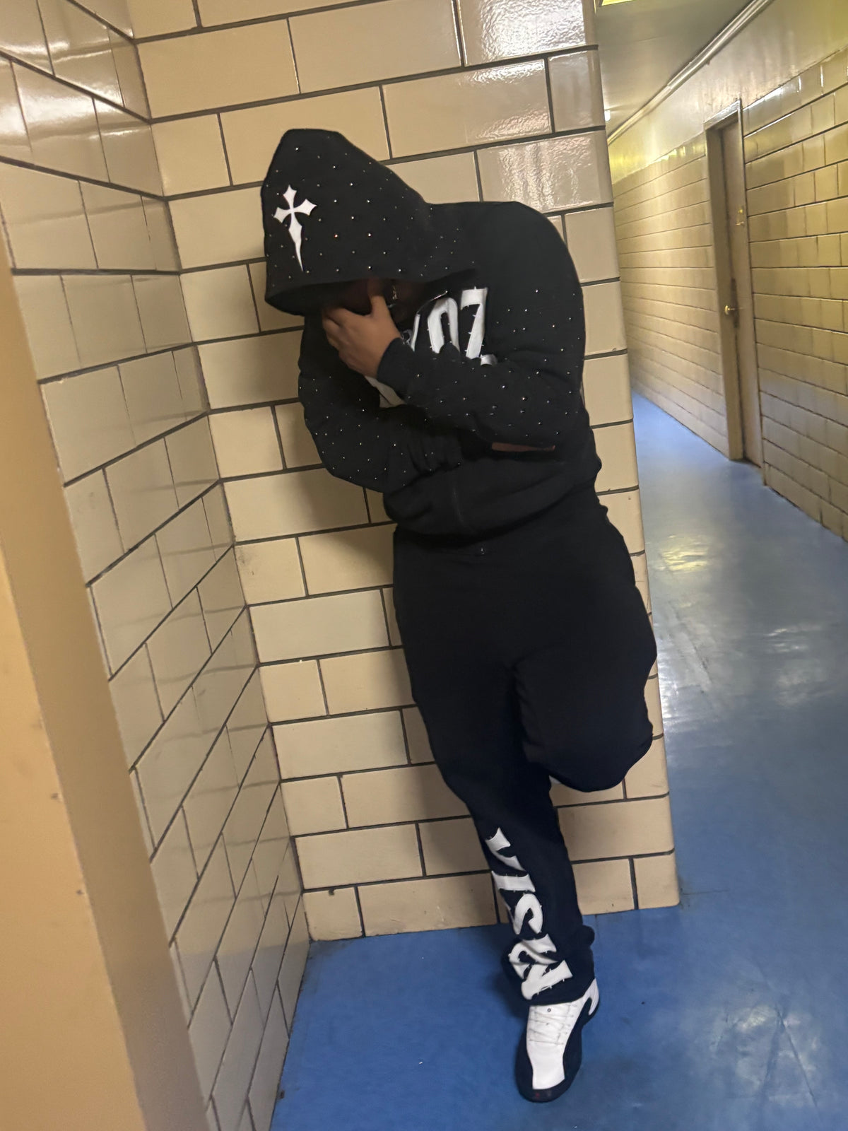 Acid Wash Embroidery Sweatsuit